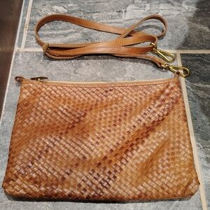 Sseko Woven Leather Crossbody Bag